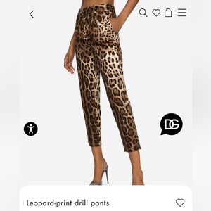 ✨Dolce & Gabbans Ladies Leopard Drill pants size NWT✨